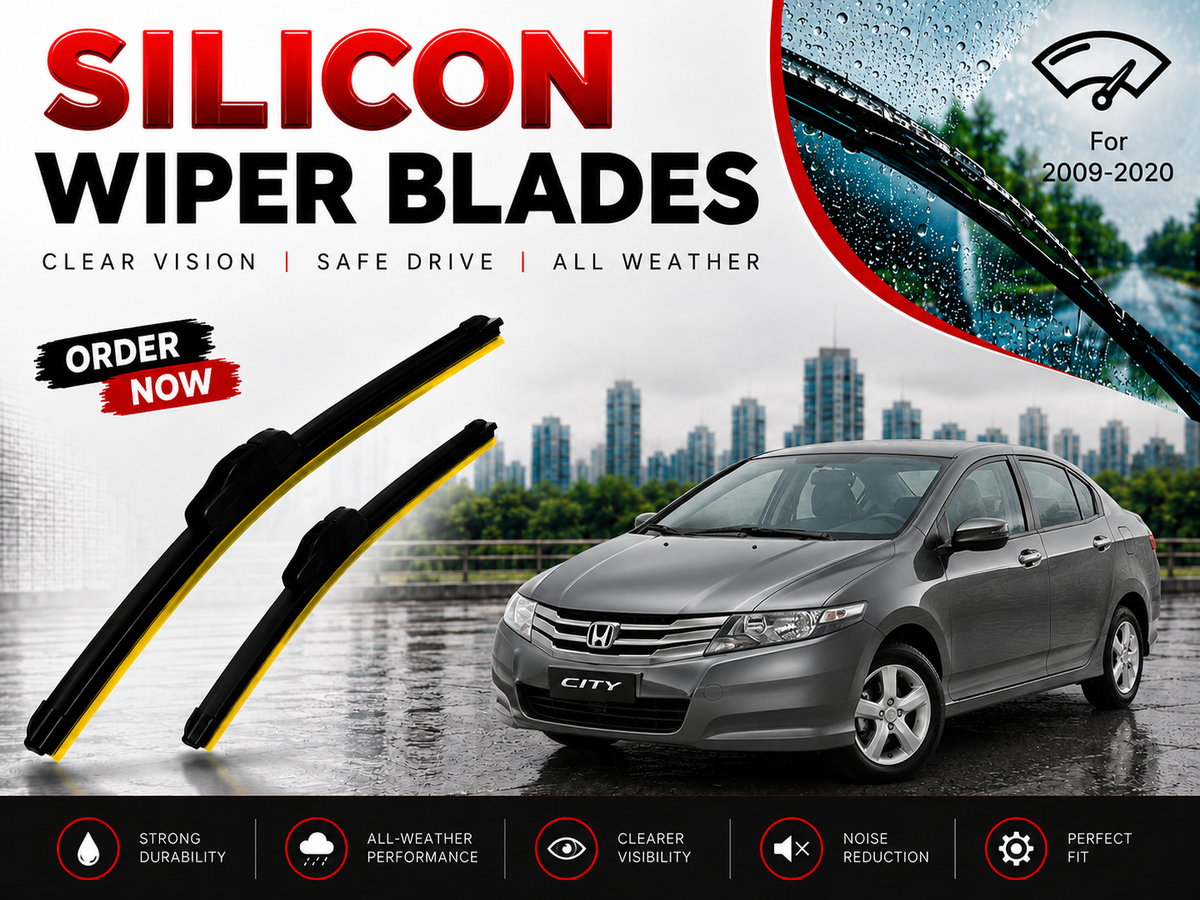 Honda City 2009-2020 Silicon Wiper Blade Complete Set