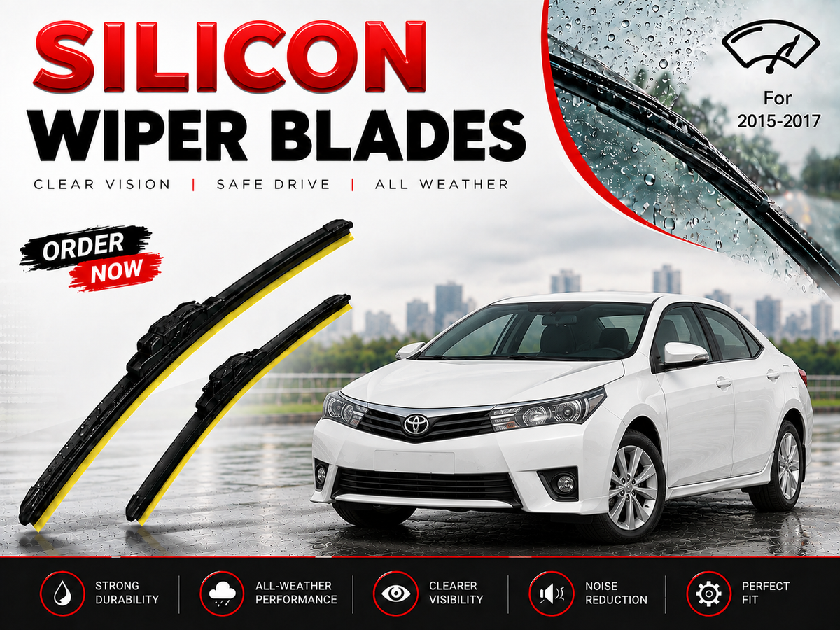 Toyota Corolla 2015-2017 Silicon Wiper Blade Complete Set