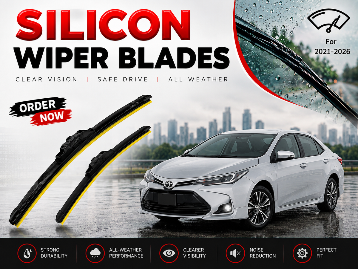 Toyota Corolla 2021-2026 Silicon Wiper Blade Complete Set
