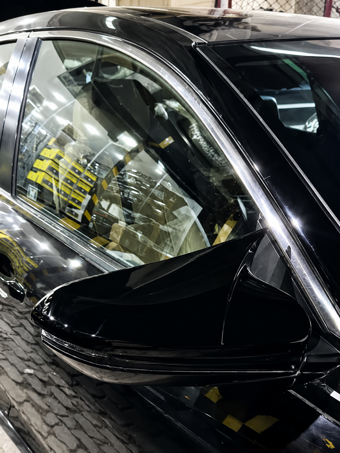 Honda Civic 2016–2021 Glossy Black Batman Style Side Mirror Covers