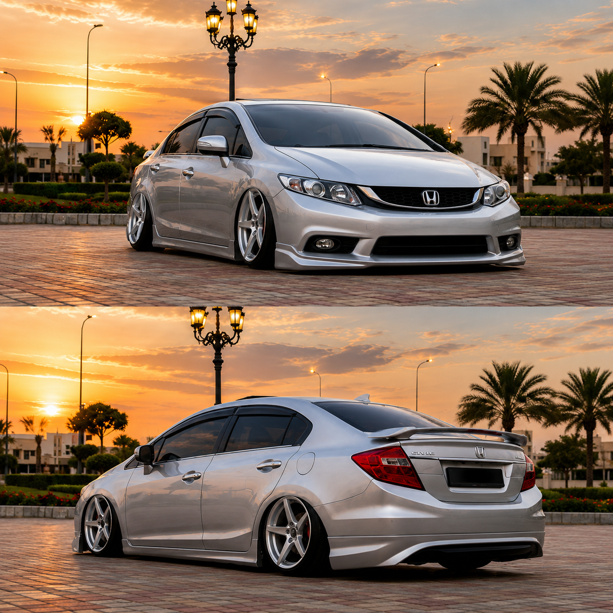 Honda Civic 2012-2015 Modulo Body Kit 4 Pieces ABS Plastic