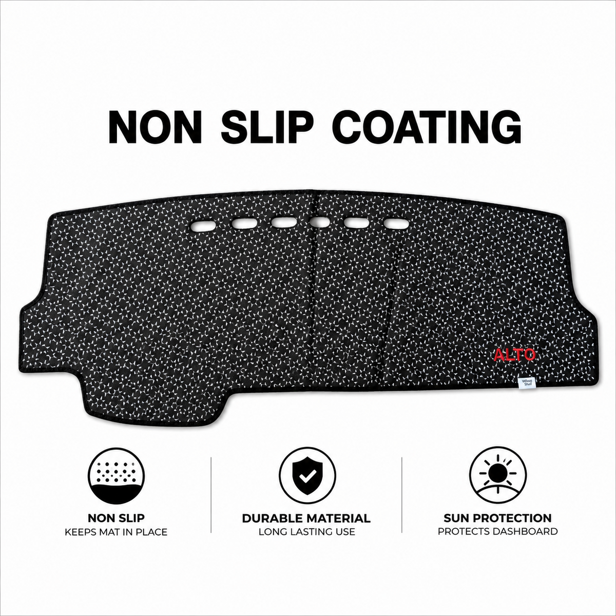 Suzuki Alto 2018–2026 Dashboard Mat Velvet Non-Slip Dash Cover – Custom Fit Sun Protection