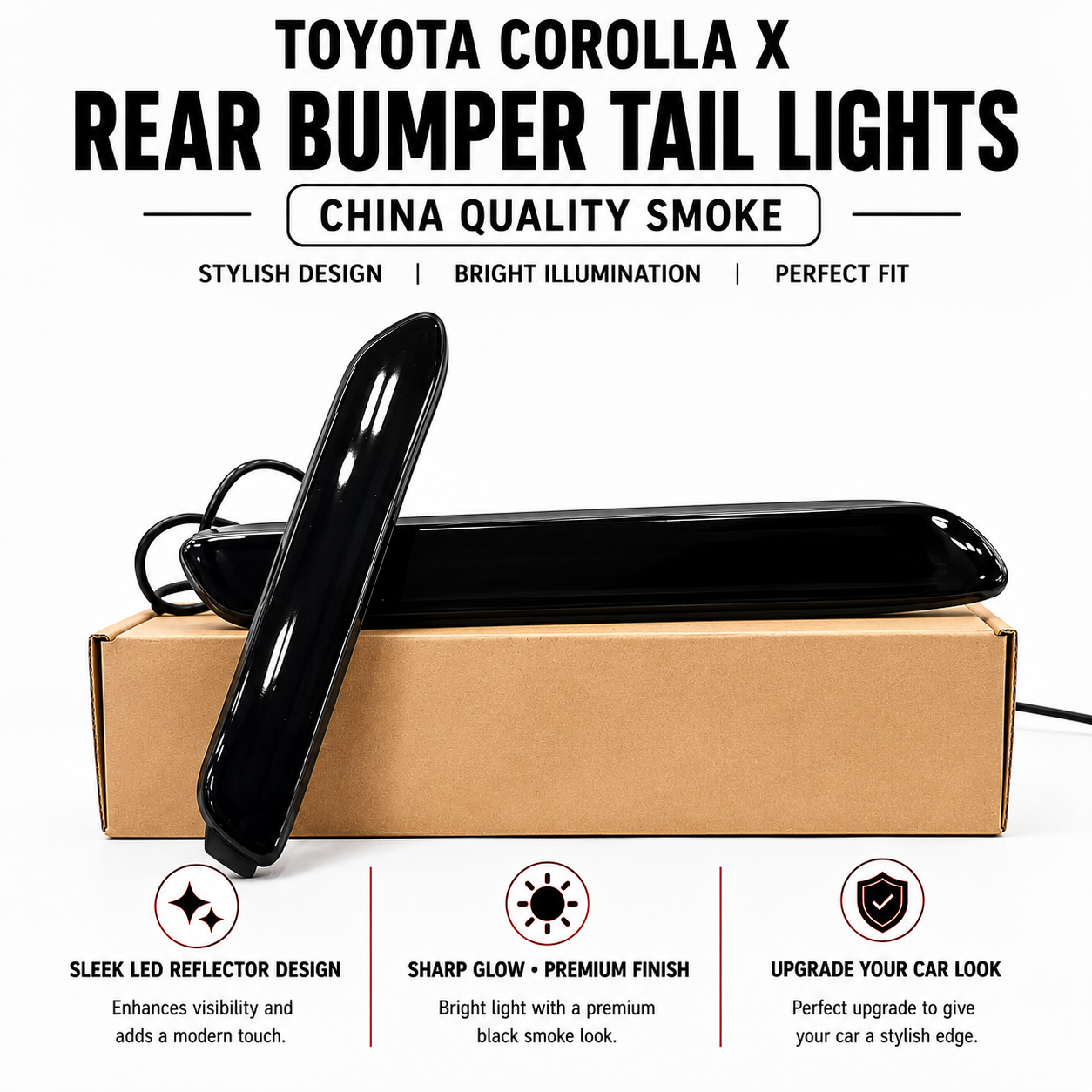 Toyota Corolla X Rear Bumper Tail Lights – China Quality Smoke