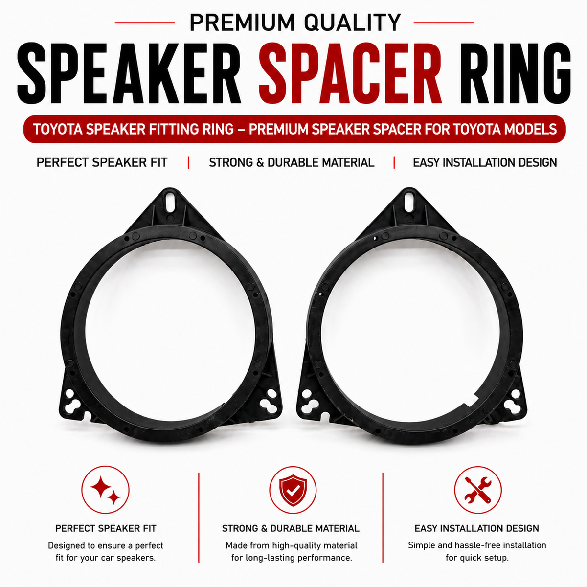 Speaker Fitting Ring – Premium Speaker Spacer for Toyota Models