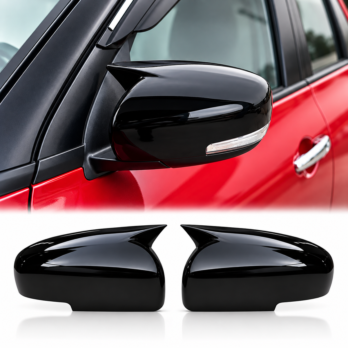 Sukuki Swift 2018-2026 Piano black Batman Mirror Cover