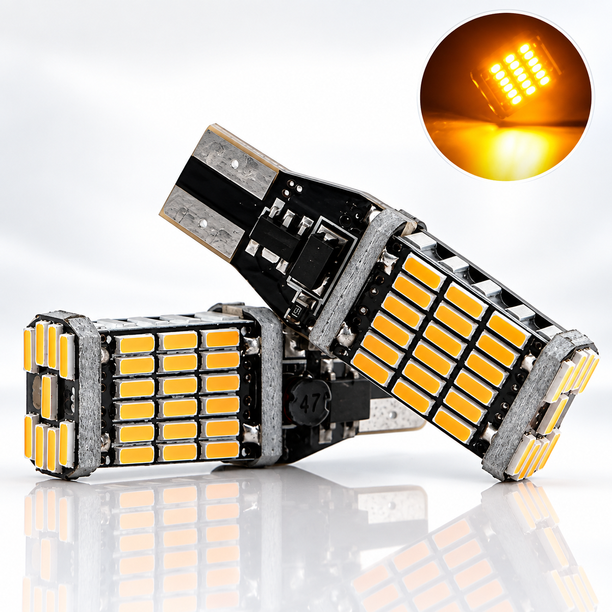  Car Parking Lights - Car Parking Bulbs - Car Parking Led Amber/Orange -