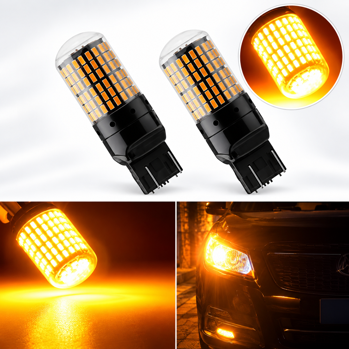  Car Indecater Lights - Car Indecater Bulbs - Car Indecater Led Amber/Orange - Chip