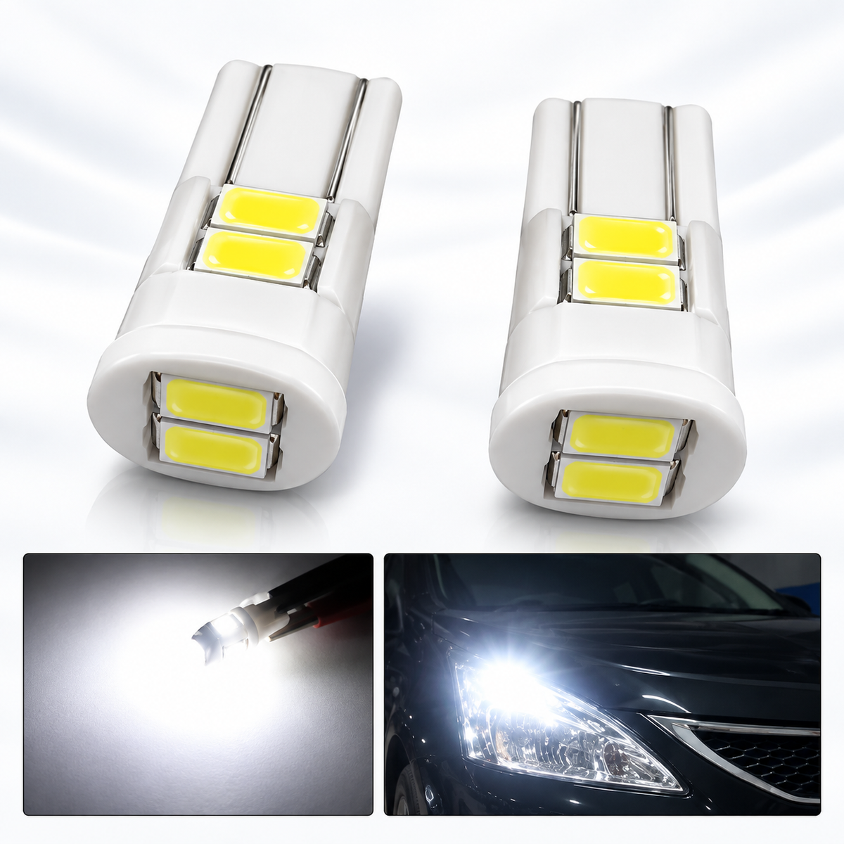 Car Head Lights Parking Bulbs - Car Parking Bulbs Led White - Stone Bulbs Led White - Chip