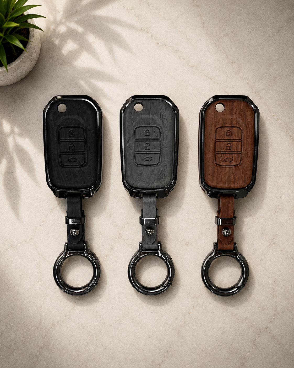 Honda Civic Reberth 2012-2015 Metal Leather Key Cover/Key Case/Remote Cover
