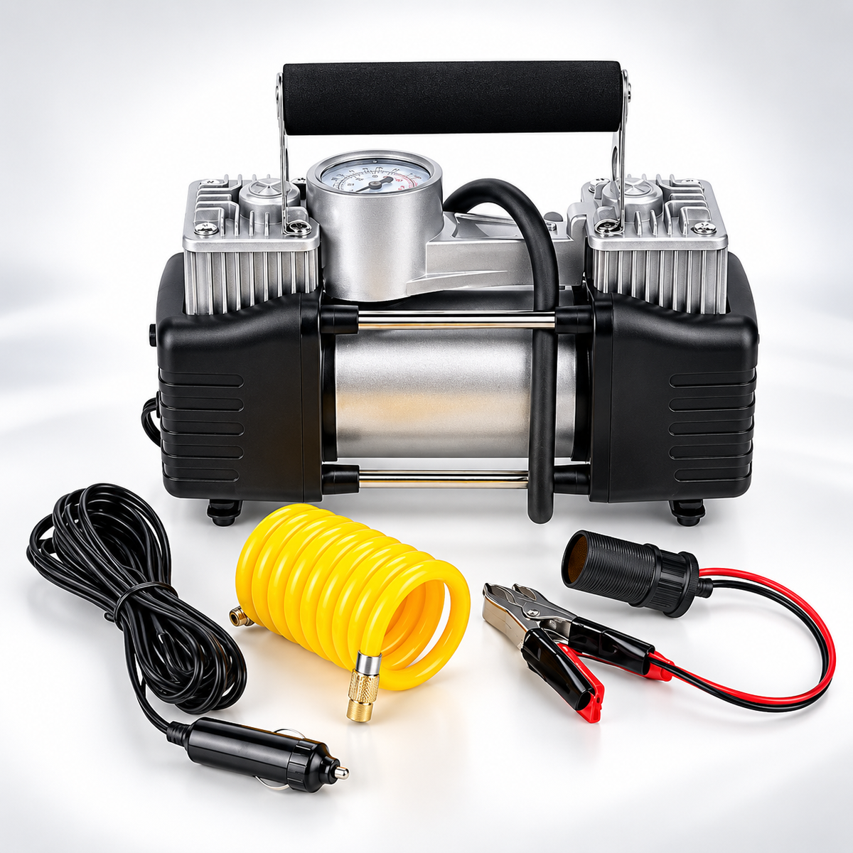 12 VOLT Electric Dual Cylinder High Pressure Air Pump - Air Compressor & Tyre AIr Compressor