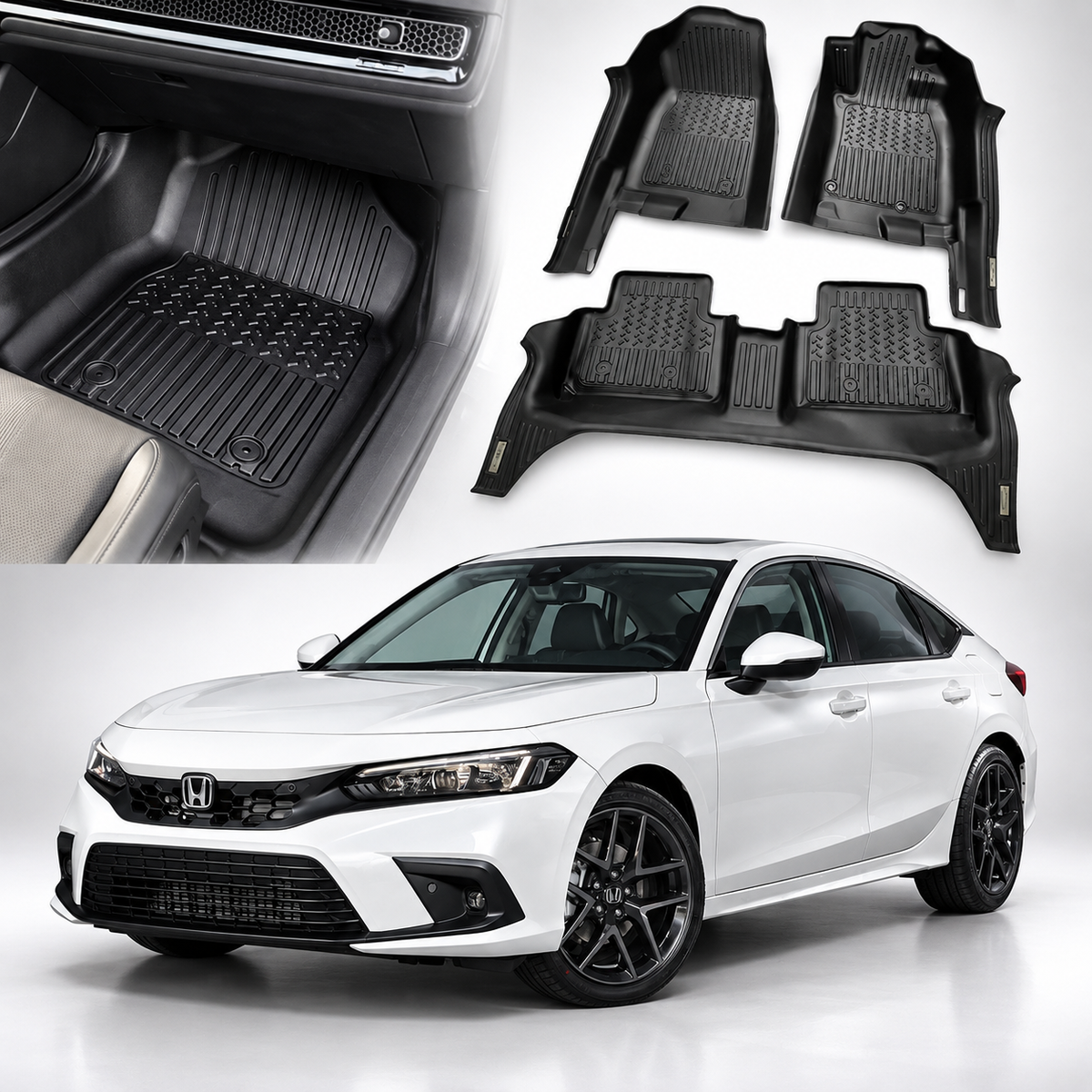 Honda Civic Xi 2022-2026 TXR TPE Floor Mats  - Car Matts  TXR TPE