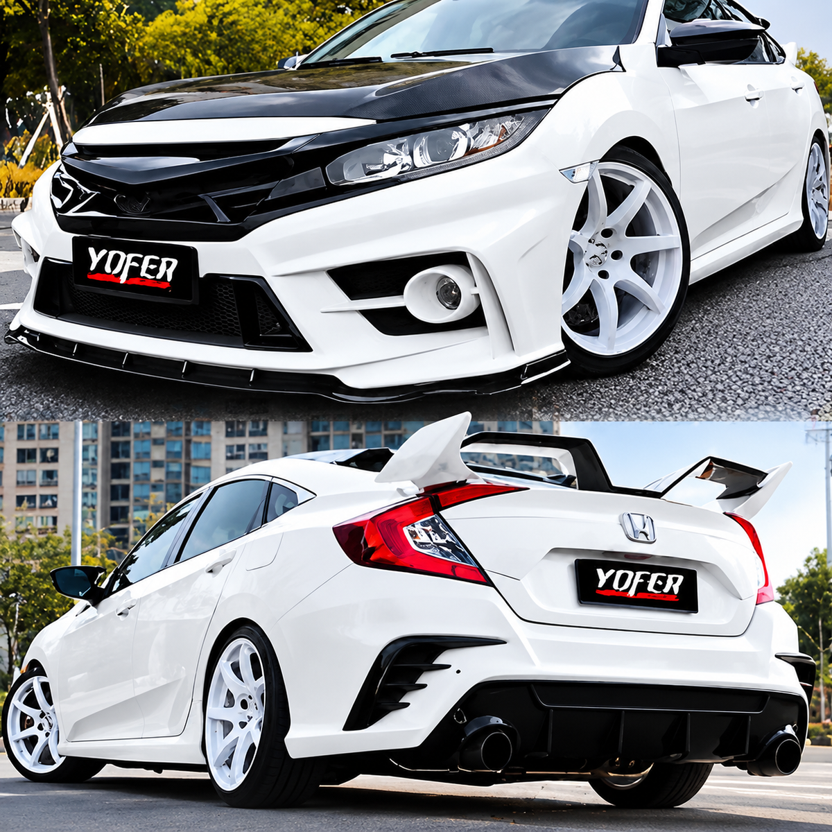 Honda Civic X 2016-2021 Fc450 V1 Body Kit ABS Plastic