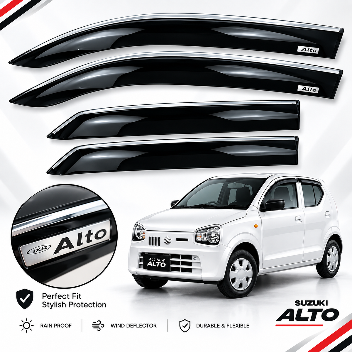 Suzuki Alto TXR Air Press With Chrome Sun Visor