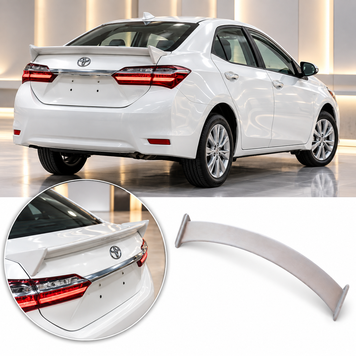 Toyota Corolla 2018-2020 Trunk Spoiler TRD Style - Diggi Spoiler TRD ABS Plastic