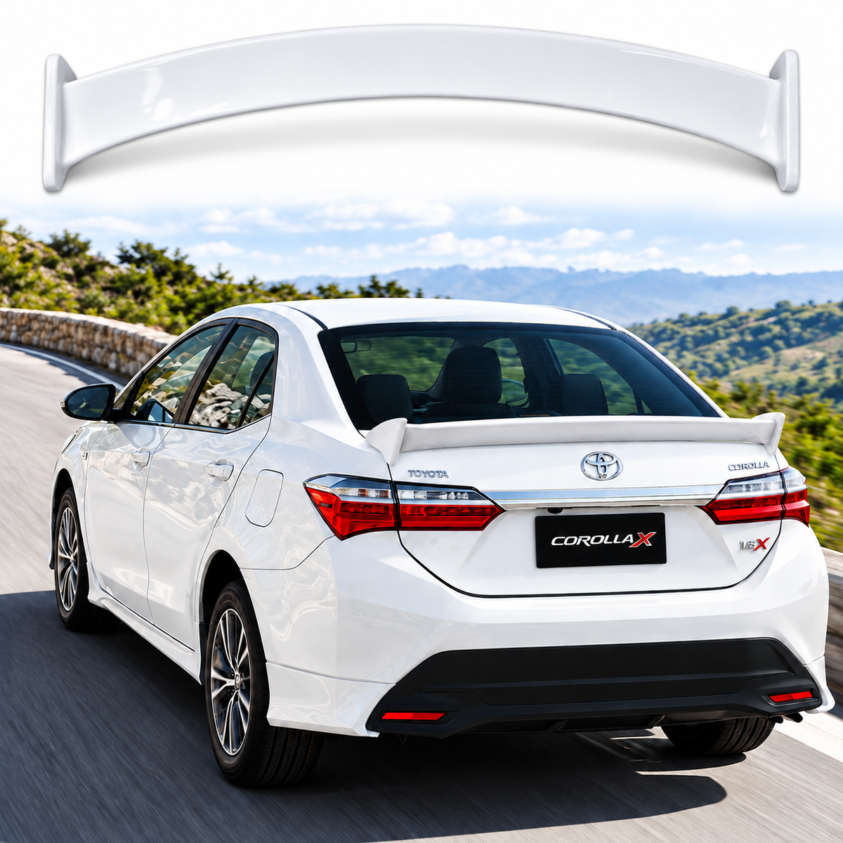 Toyota Corolla 2021-2026 Trunk Spoiler TRD Style - Diggi Spoiler TRD ABS Plastic