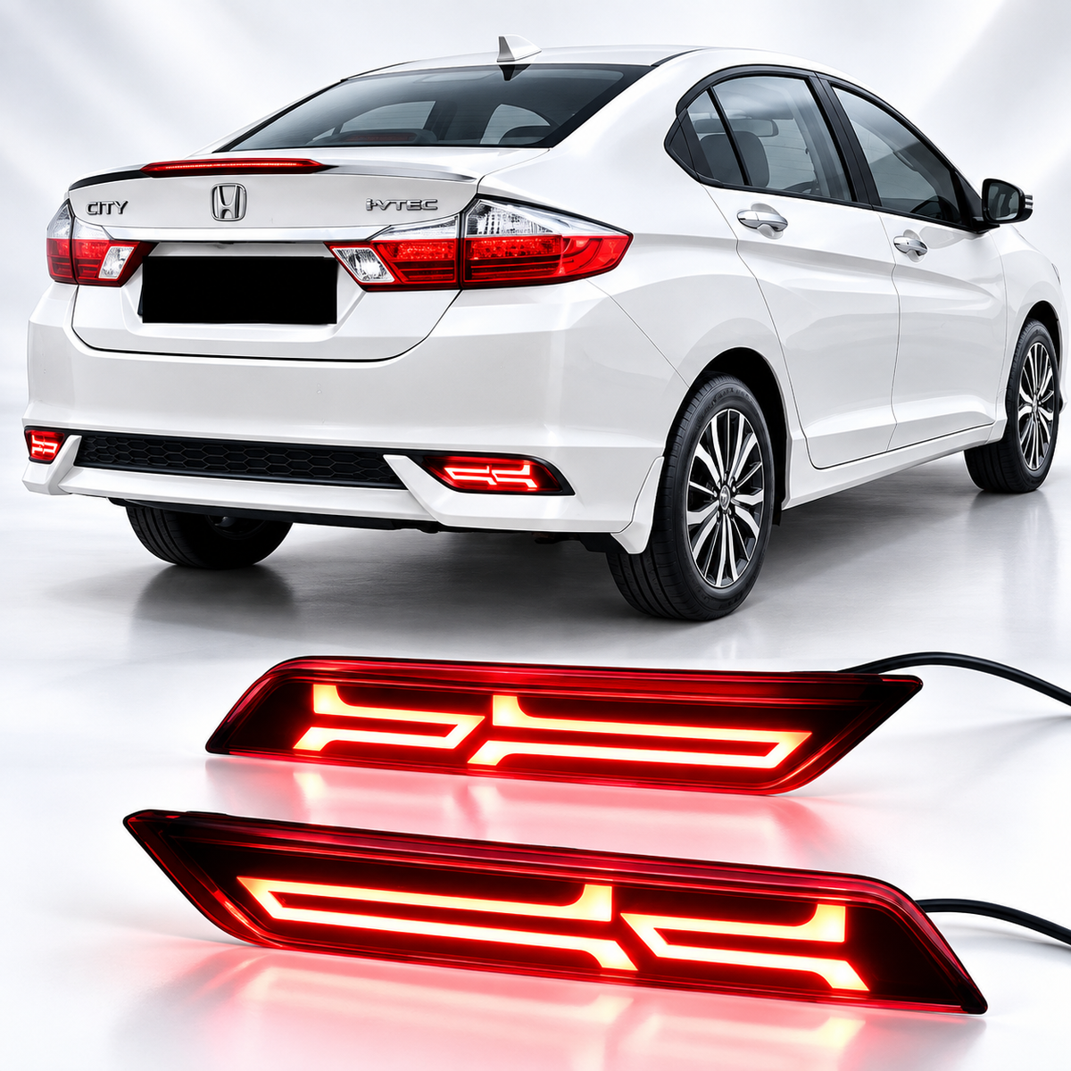 Honda City 2022-2026 Rear Bumper Reflector Lights - Back Bumper Lights