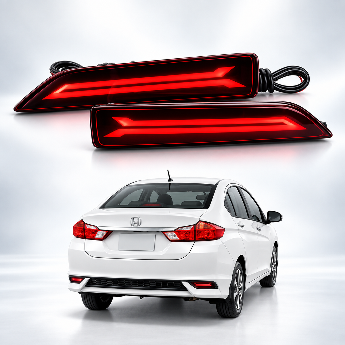 Honda City 2022-2026 Rear Bumper Reflector Lights - Back Bumper Lights
