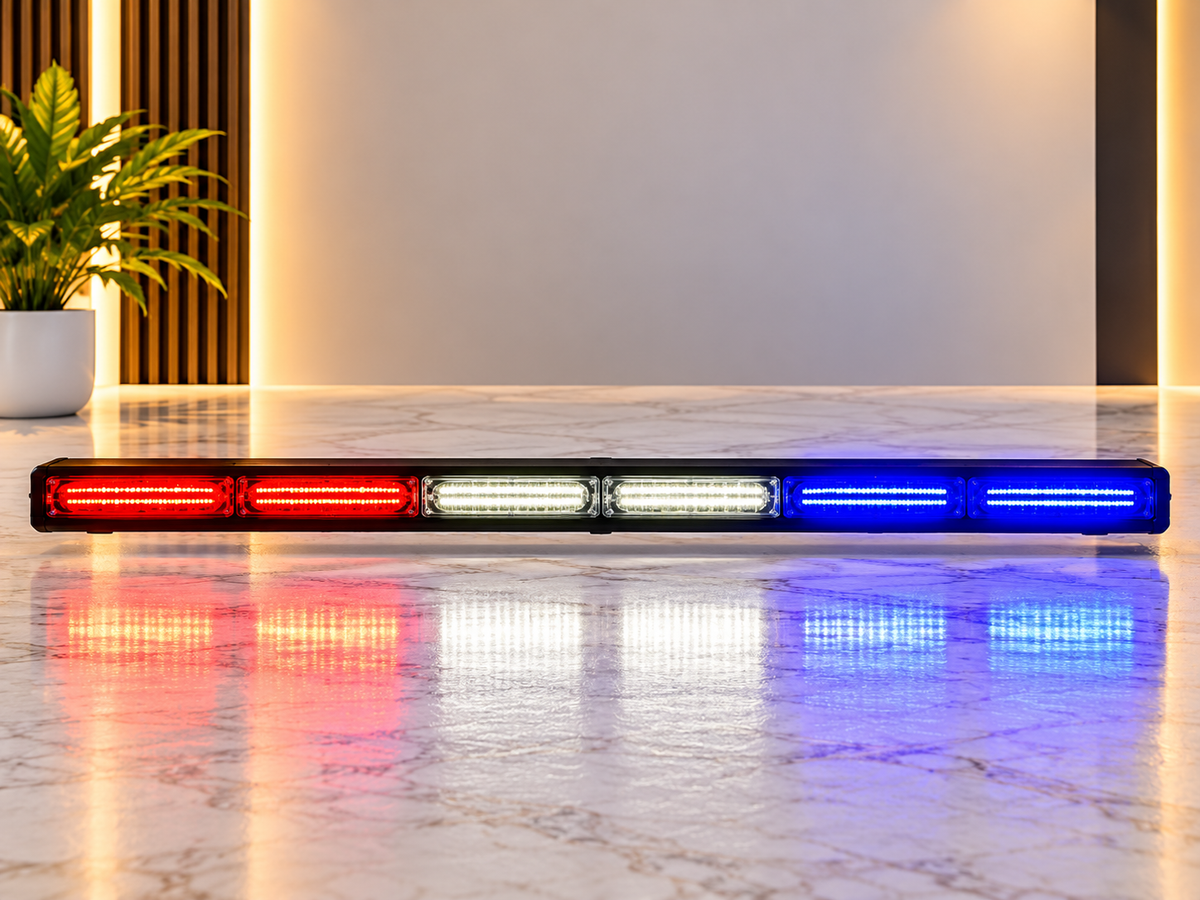 Universal 3 colours 6 Bar Police Light Dashboard  Car Dashboard Police Light Flasher