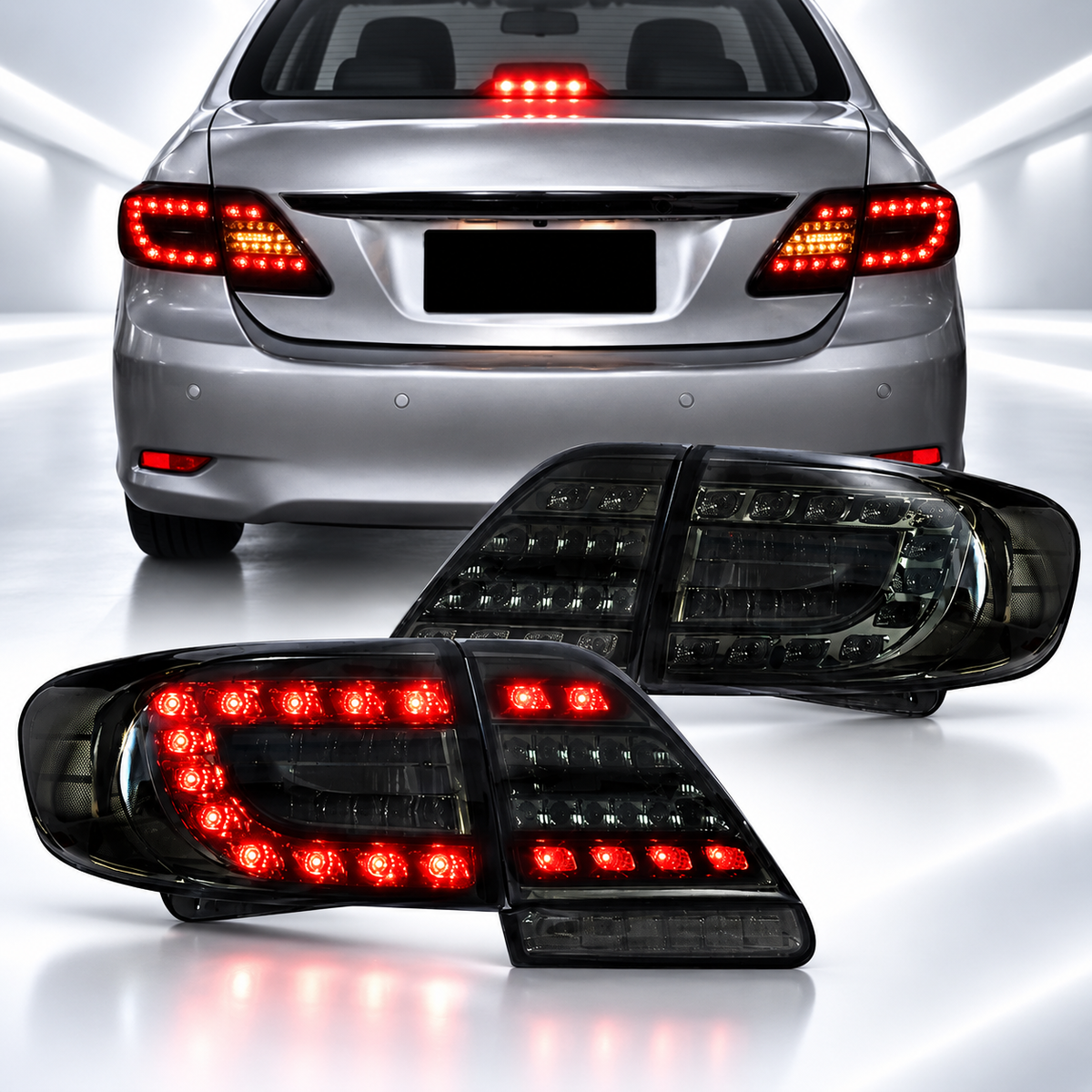 Toyota Corolla 2012-2014 Smoke Tail lights Tail Lamps