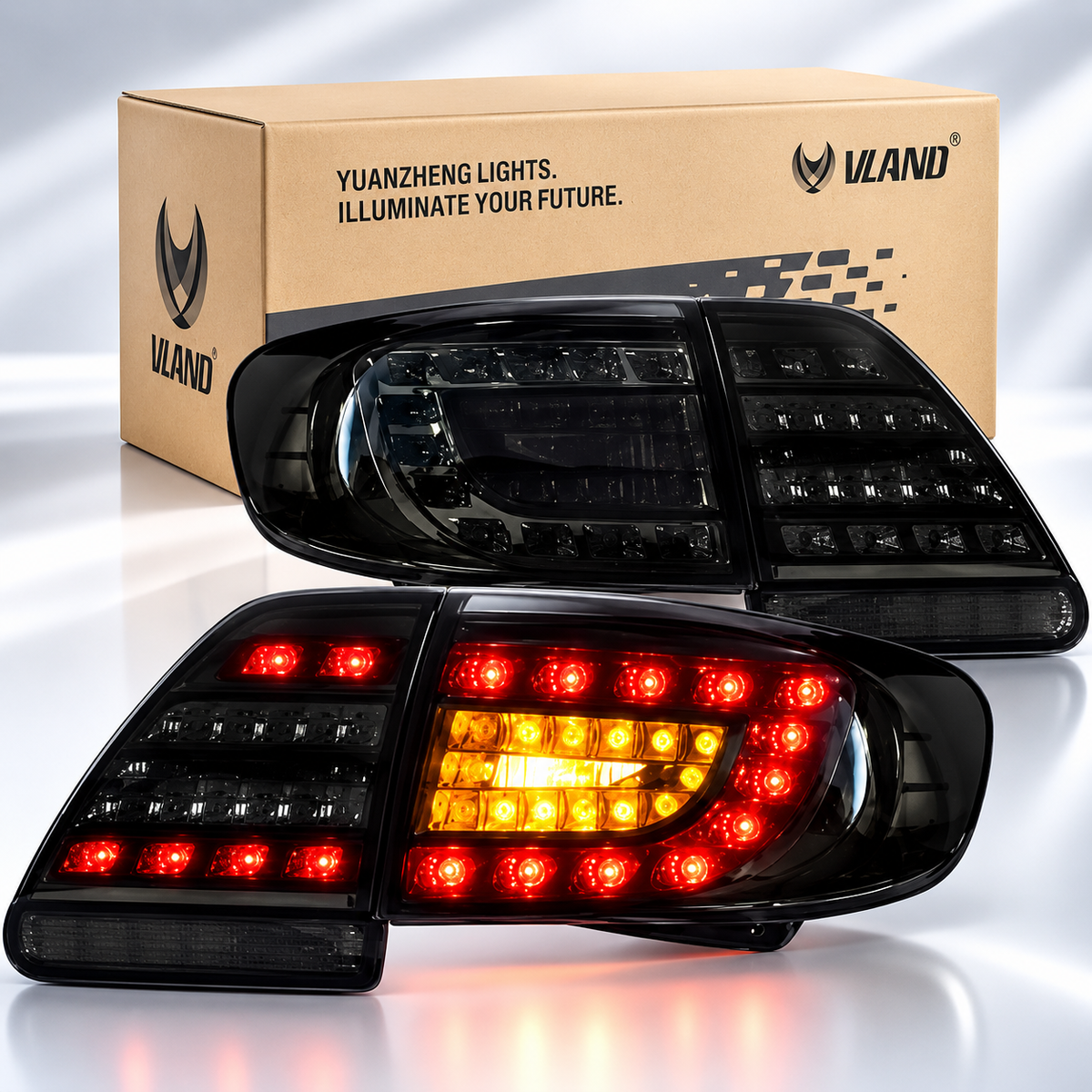 Toyota Corolla 2012-2014 Smoke Tail lights Tail Lamps
