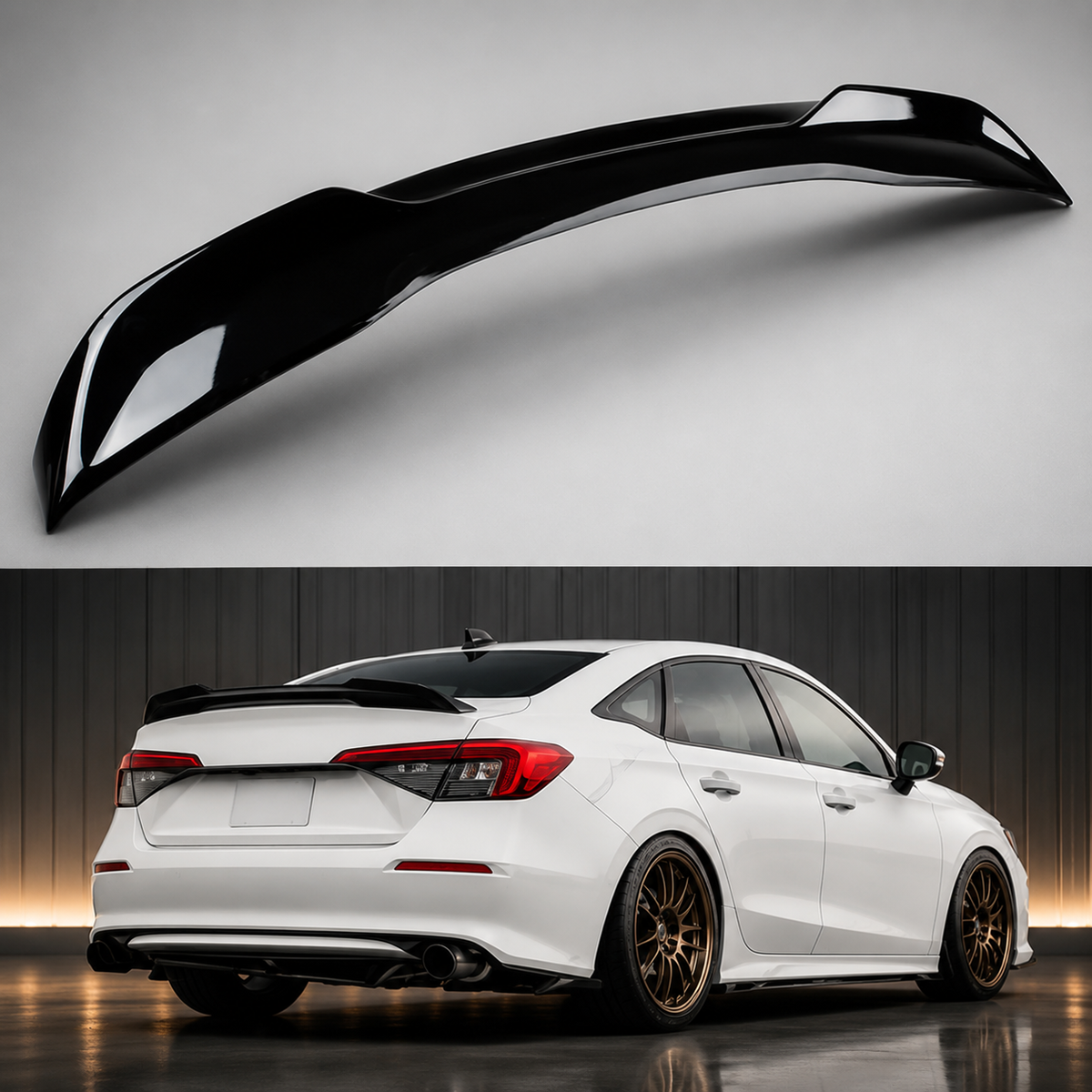 Honda Civic 2022-2026 Trunk Spoiler Turbo ABS Plastic