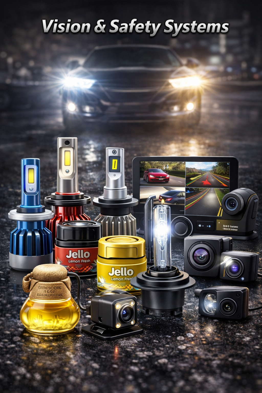 Crossfire Universal Color Car Camera – CVBS/AHD Front & Rear View (120° Wide Angle)