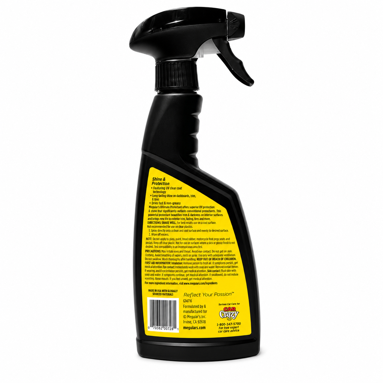 Meguiar's Ultimate Protectant Spray 450ml – Long-Lasting Plastic, Vinyl & Rubber Trim Restorer with UV Protection