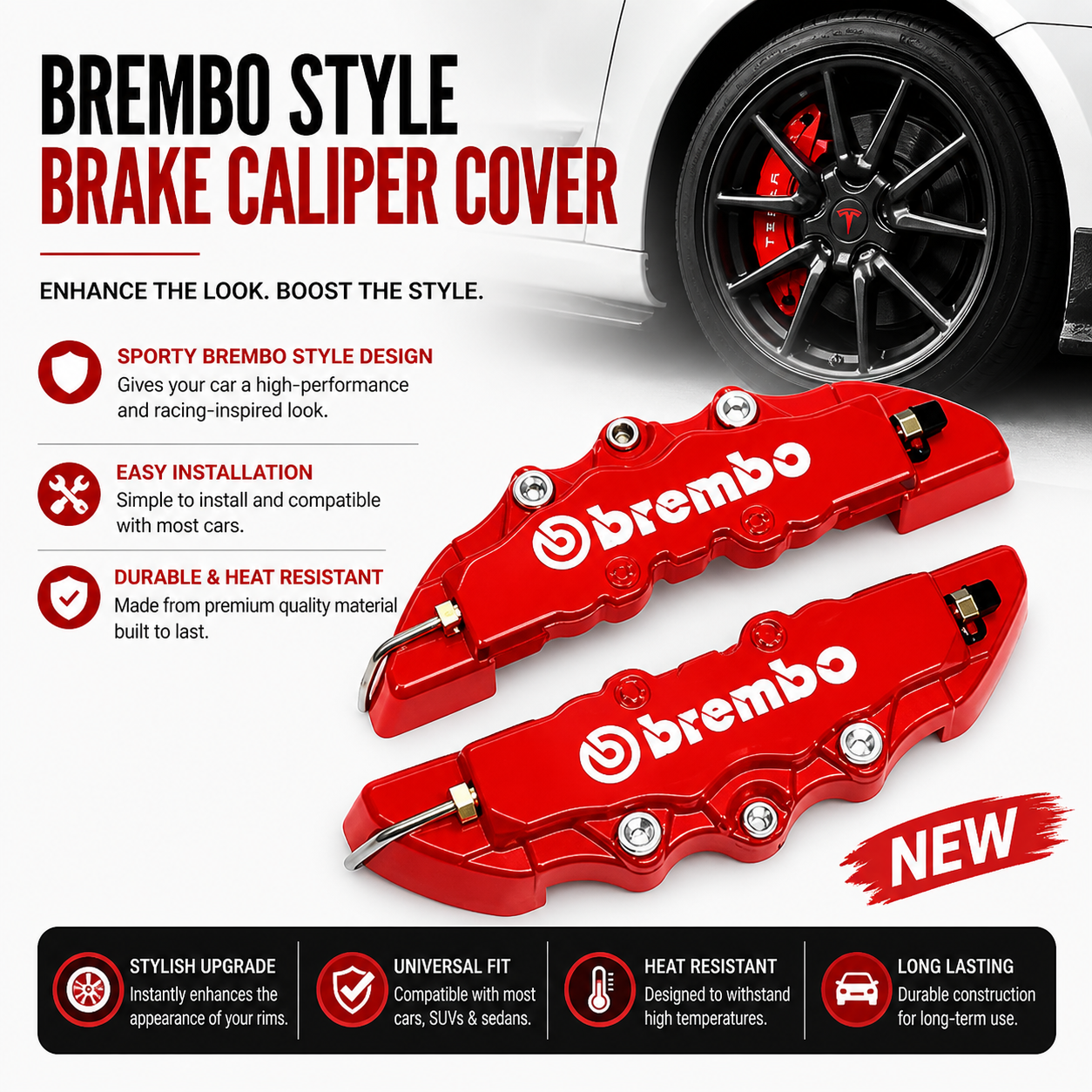 Brembo Style Brake Caliper Cover
