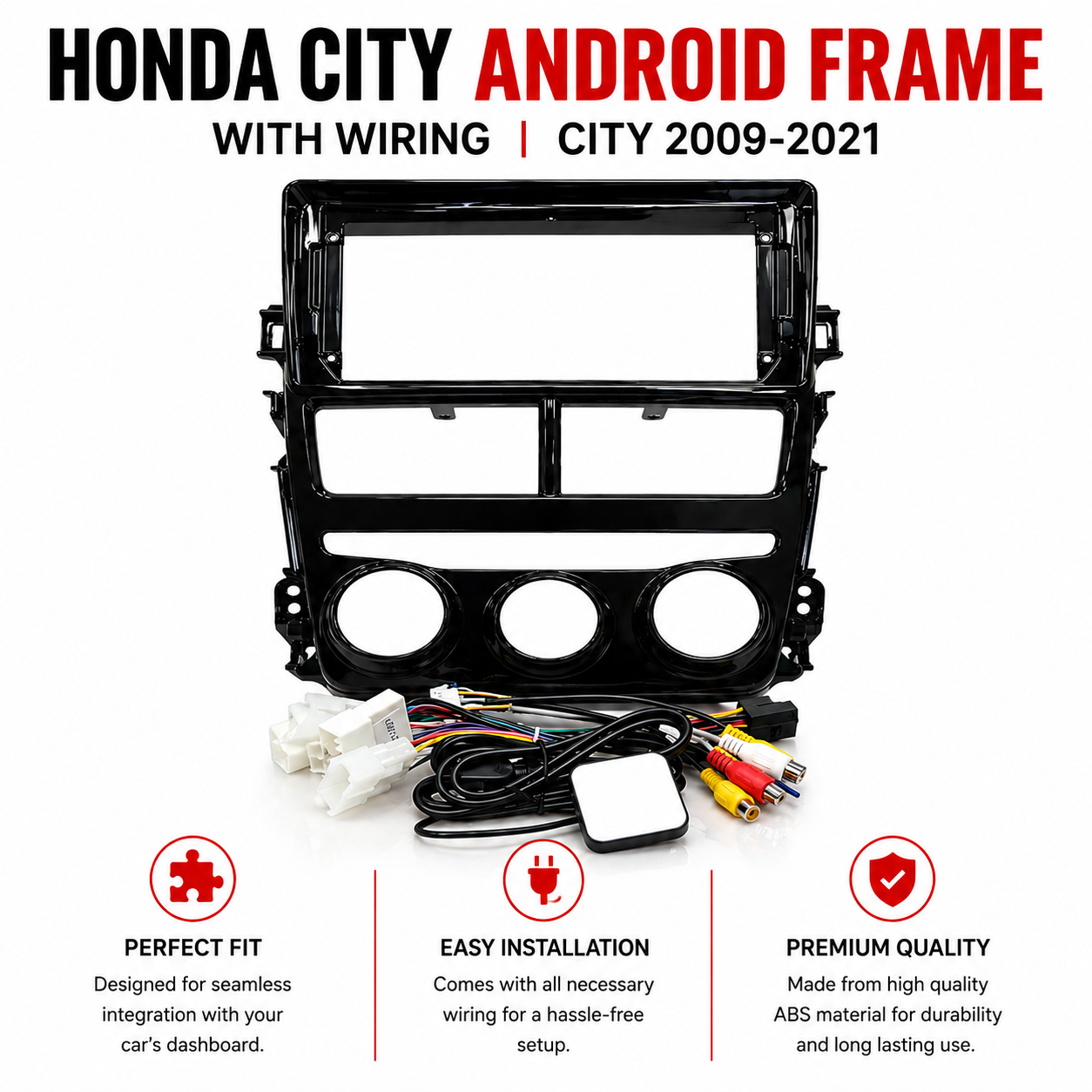 Honda City Android Frame With Wiring | City 2009-2021