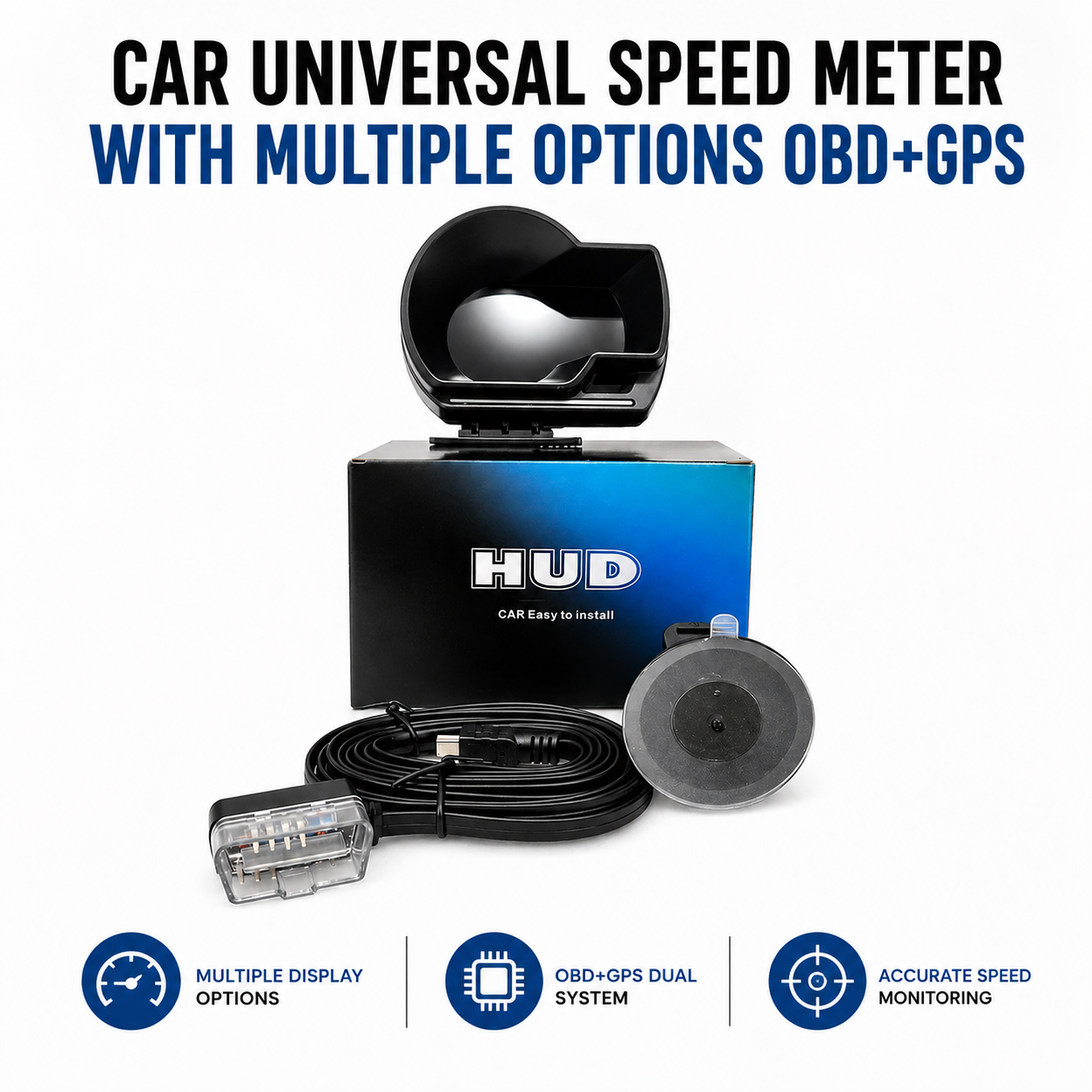 Car Universal Speed  Meter With Multiple Options OBD+GPS