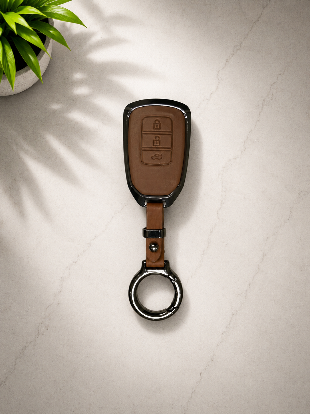 Honda City 2022-2026 Metal Leather Key Cover