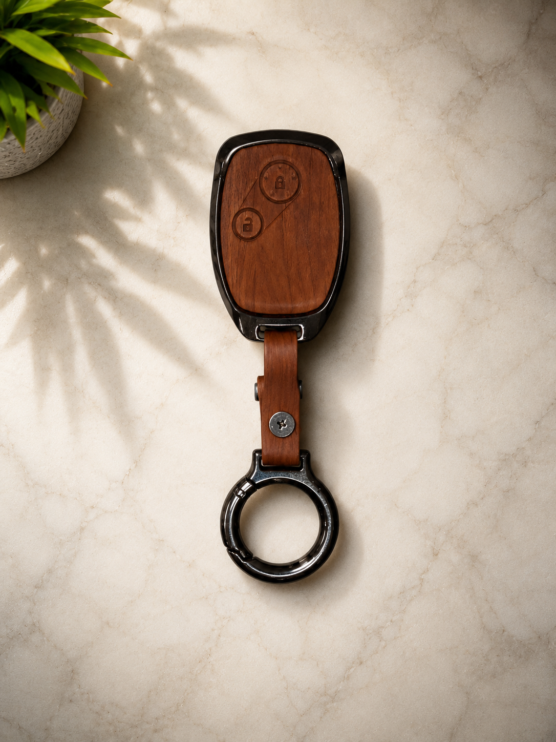 Honda City 2009-2021 Metal Leather Key Cover