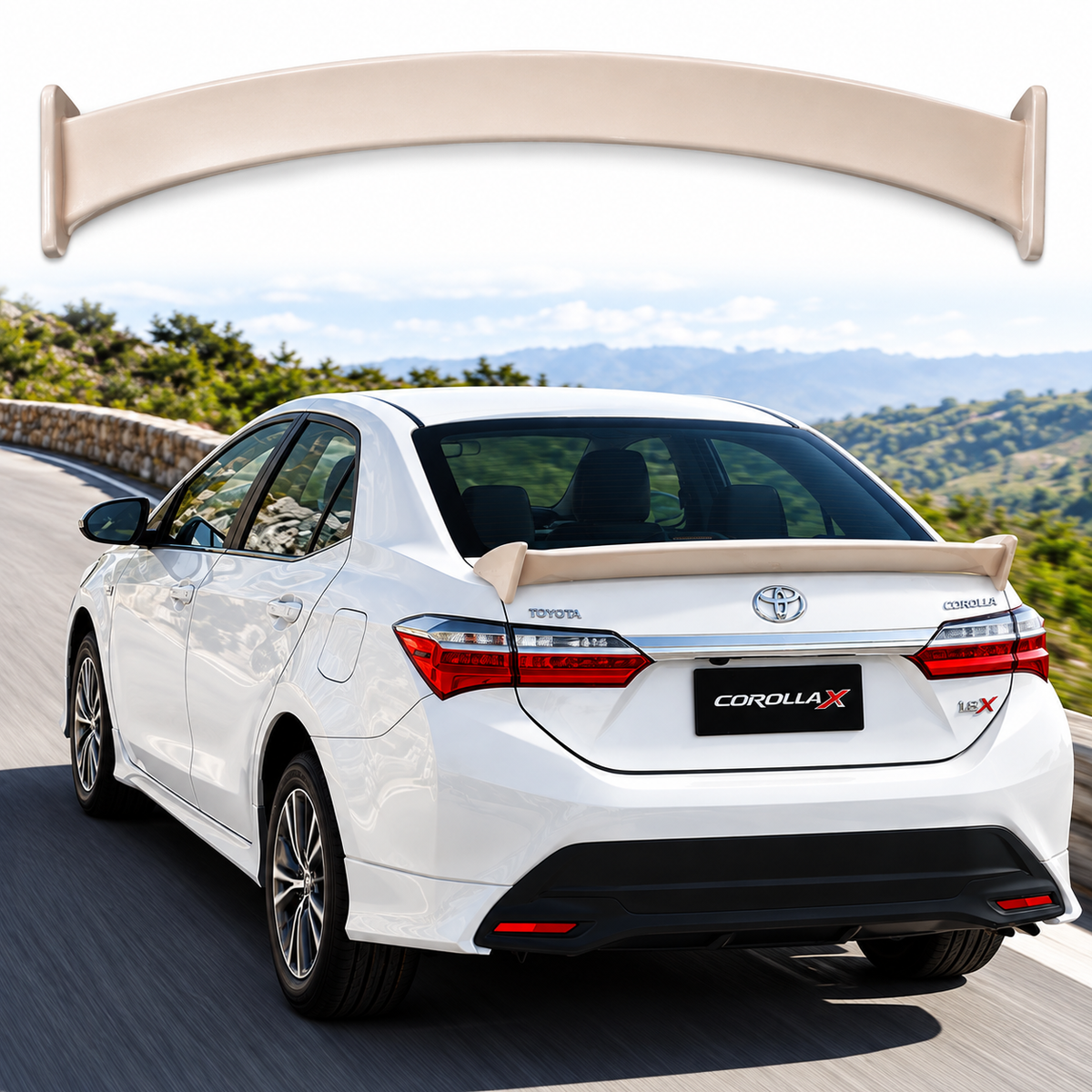 Toyota Corolla 2021-2026 Trunk Spoiler TRD Style - Diggi Spoiler TRD ABS Plastic
