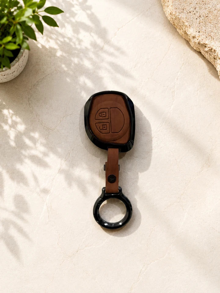 Sukuki Ciaz Metal Leather Key Cover/Key Case/Remote Cover