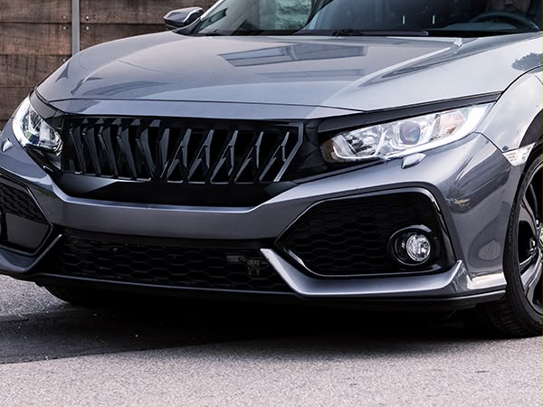 Honda Civic 2016-2021 Piano Black Teathem Style Front Grill