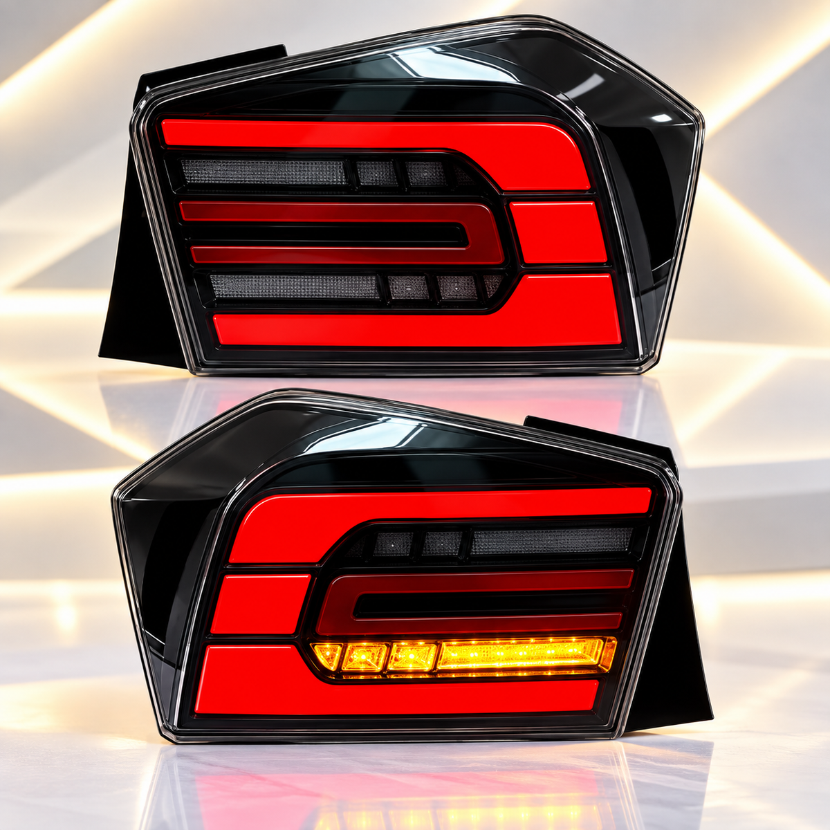 Honda City 2009-2014 Lava Style Tail Lamps V3 Rear Lamps - Back Lights