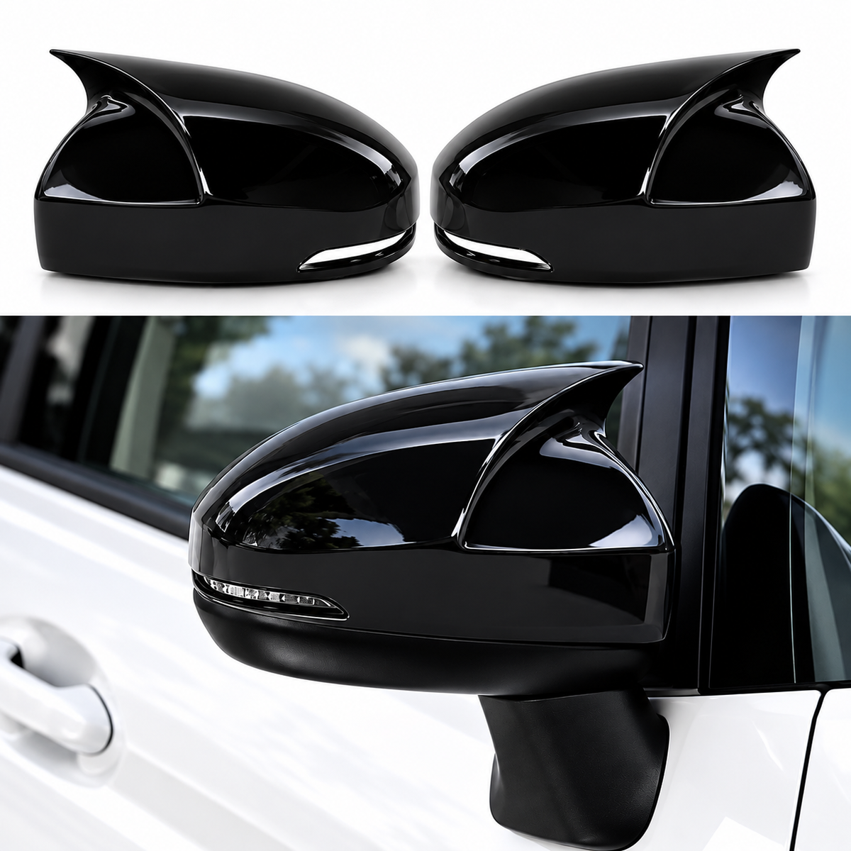 Honda City 2022-2026 Piano Black Batman Mirror cover