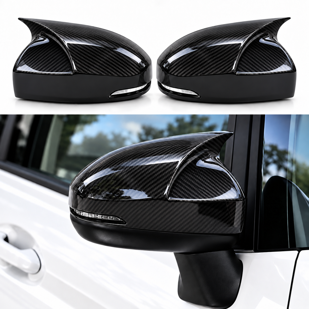 Honda City 2022-2026 Carbon Fiber Batman Mirror cover