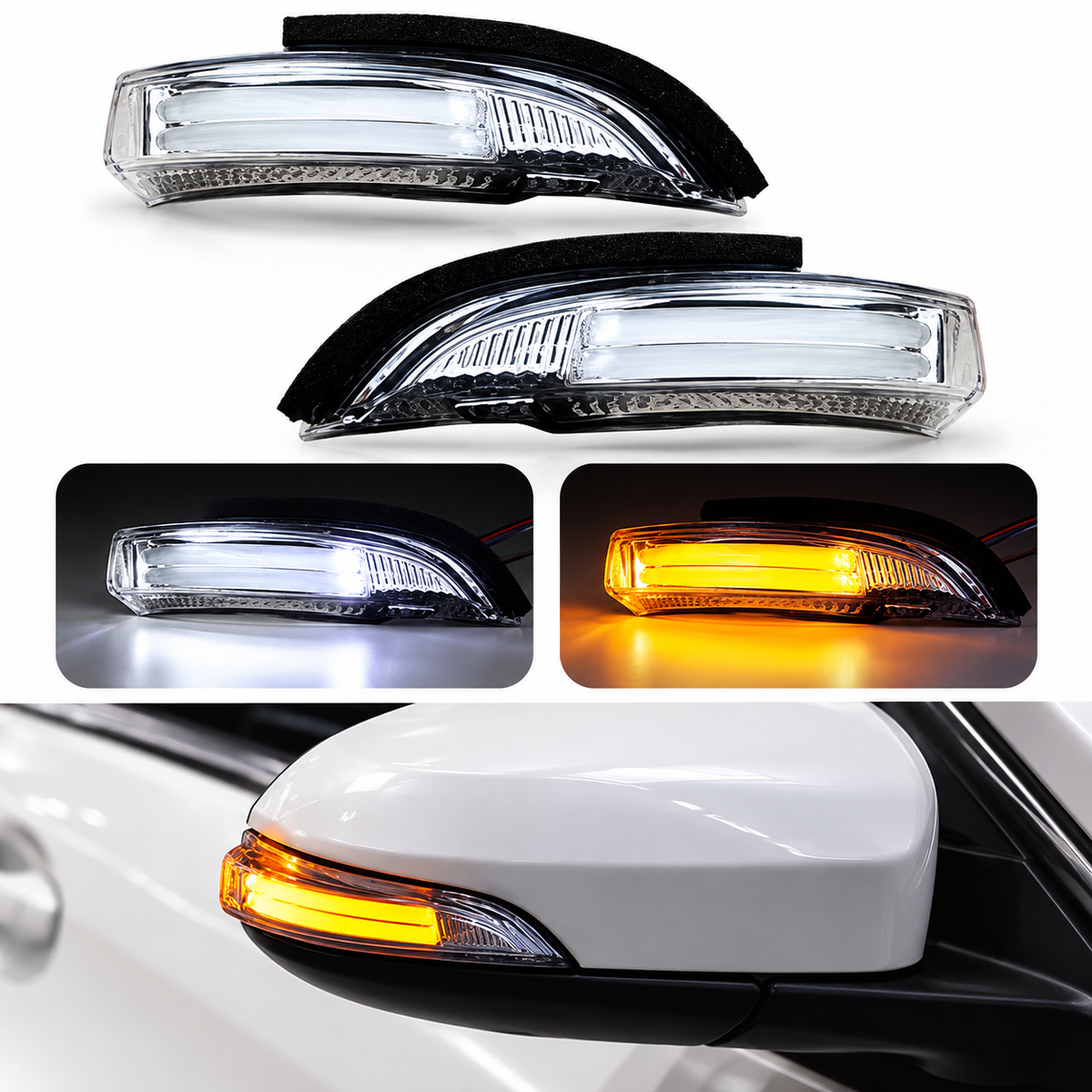 Side Mirror LED Neon Indicator Lights for Toyota Corolla 2021–2026– Dynamic Turn Signal, Parking & Door Lights