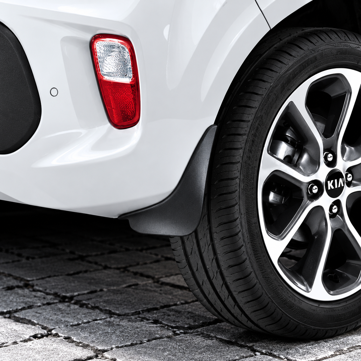 Kia Picanto 4pcs Black Mud Flaps