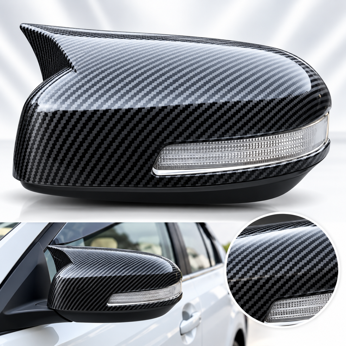 Honda City 2015-2020 Batman Style Carbon Mirror Cover