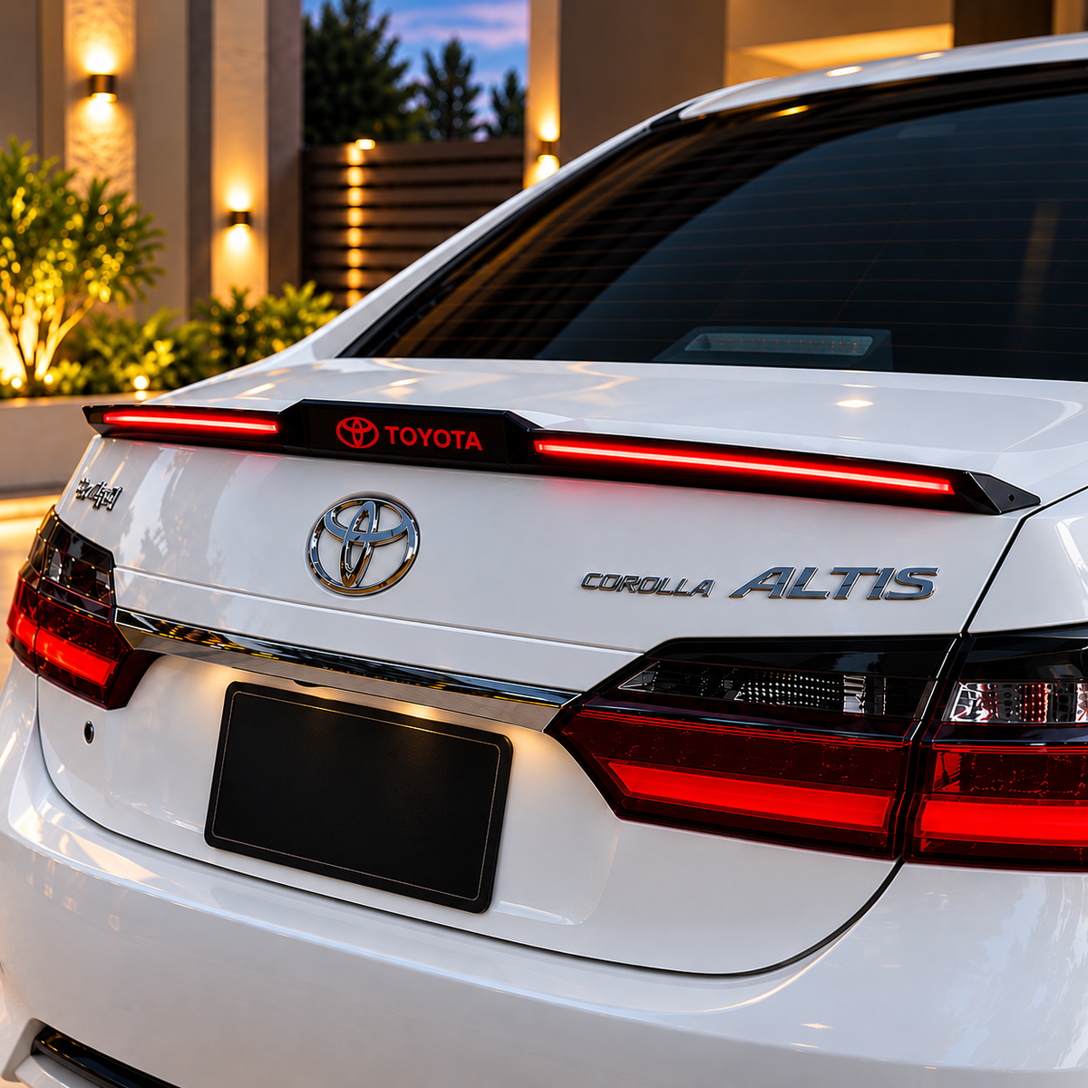 Toyota Logo Universal Car Spoiler LED Brake Light Strip 3 Pcs