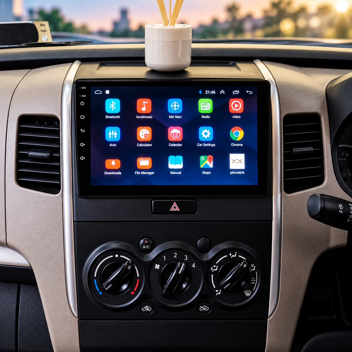 Sukuki Wagon R 2014-2025 Android Lcd Frame With Wiring