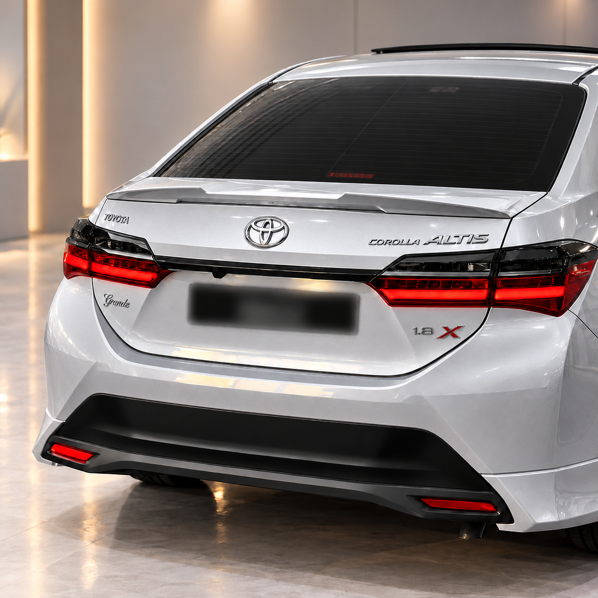 Toyota Corolla 2021-2026 Trunk Spoiler Lip Cut ABS Plastic - Diggi Spoiler Lip Cut ABS Plastic