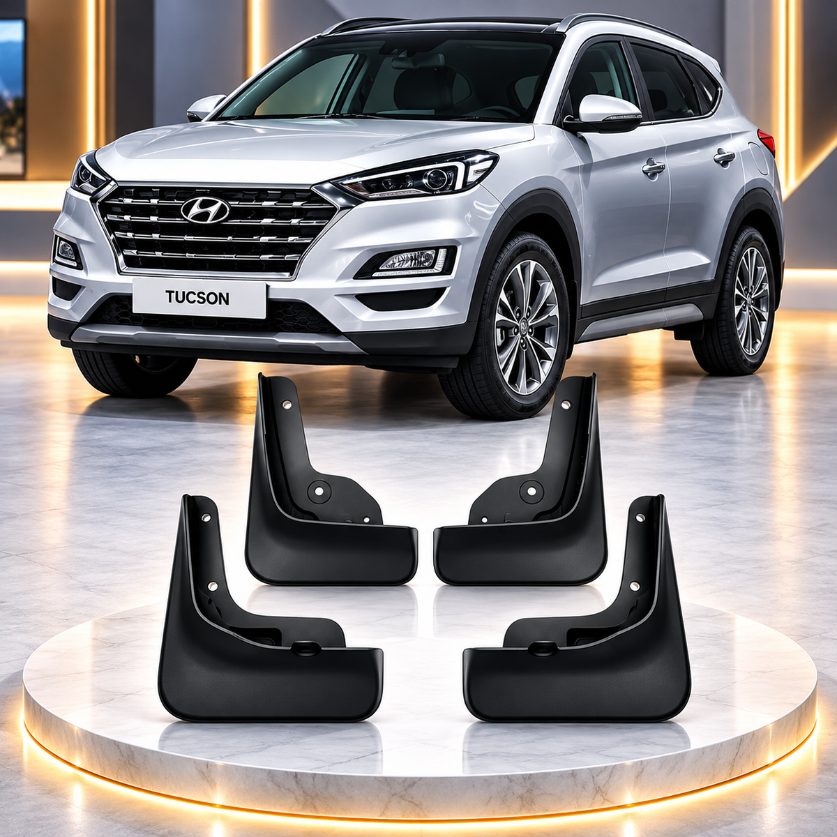 Hyundai Tucson 4pcs Black Mud Flaps