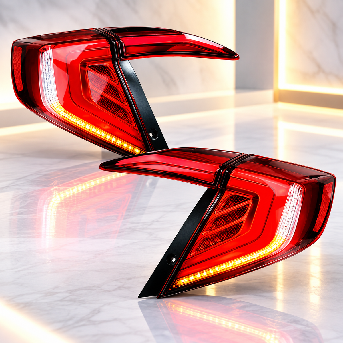 Honda Civic X 2016-2021 Tail Lights Version 2 - Back Lamps - Rear Lamps
