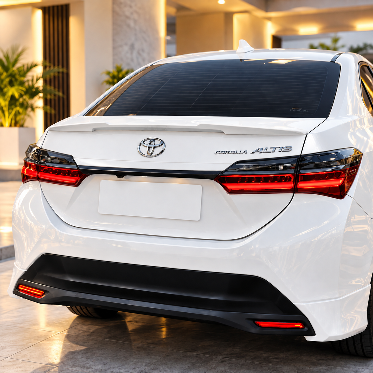 Toyota Corolla 2015-2017 Trunk Spoiler Lip Cut ABS Plastic - Diggi Spoiler Lip Cut ABS Plastic