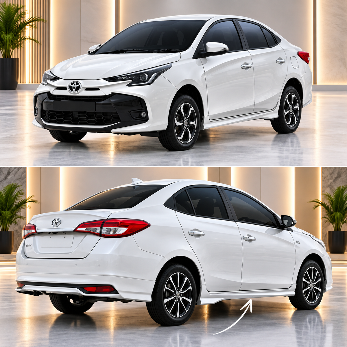 Toyota Yaris 2025-2026 OEM Side Panel Side Skirts ABS Plastic