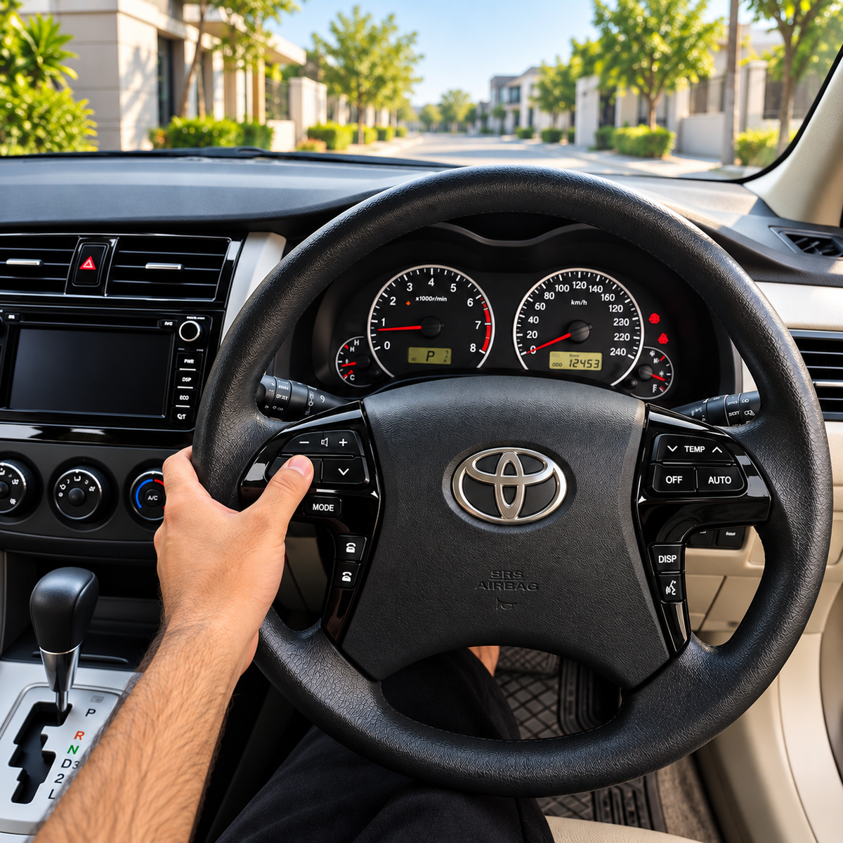 Toyota Corolla Altis Shine Black 2012-2014 Multimedia Buttons With Reel