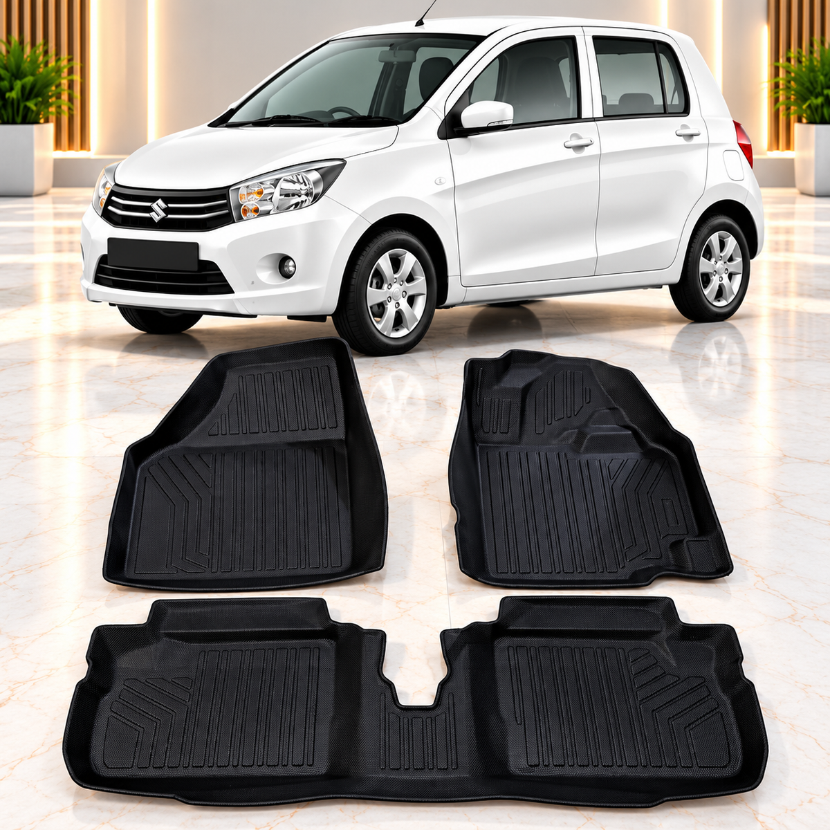 TPE Floor Mats for Suzuki Cultus 2017-2026 – Anti-Slip, Waterproof & Easy to Clean - Car Matts Interior